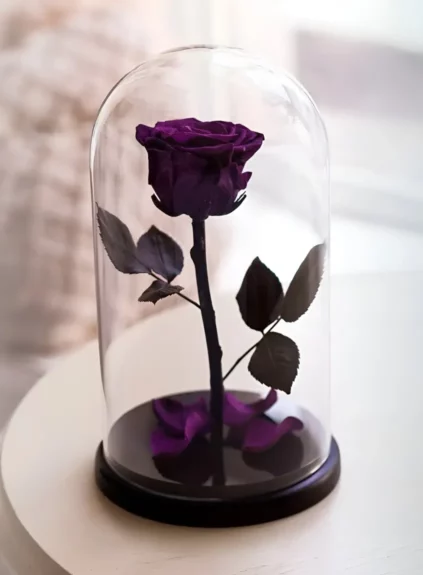 Фиолетовая роза в колбе (small)
